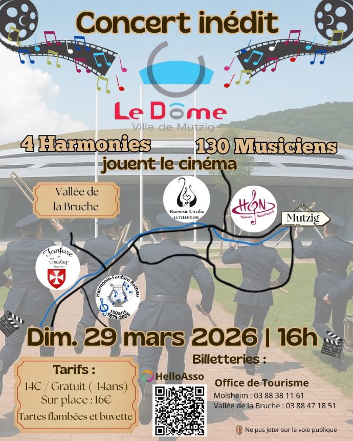 Affiche du concert 4 harmonies Affiche du concert 4 harmonies