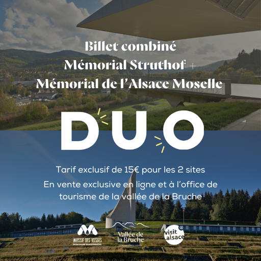 Pass billet DUO Mémorial Struthof + Mémorial Alsace Moselle